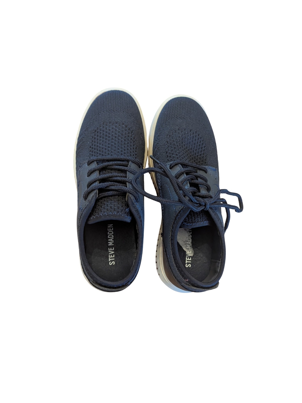 NWOT Steve Madden Big Boys 2Y Blue Dawes Lace Up Knit Sneaker